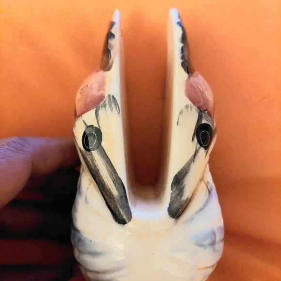 Vintage* Glazed Ceramic Swan Napkin/Envelope Holder - Picture 5 of 7